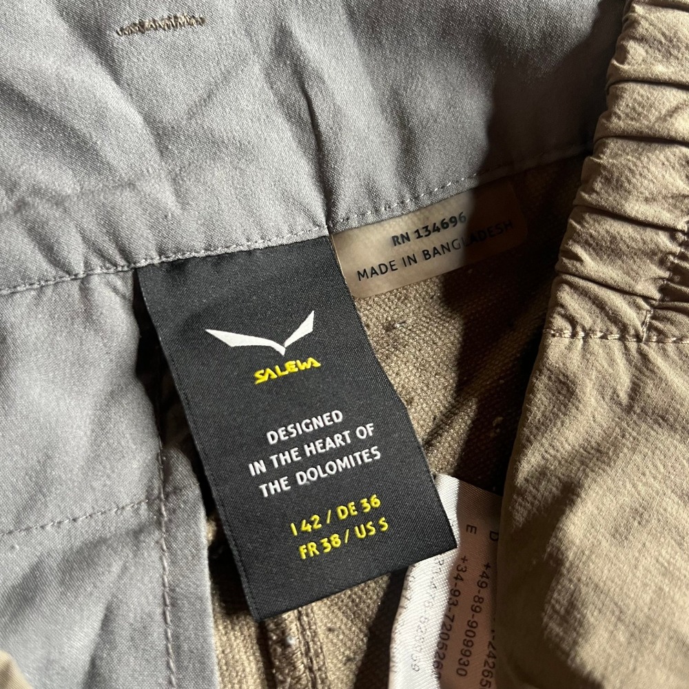 Salewa Women Hiking Pants US S Olive Brown Outdoor Trekking Trousers RN 134696 - Picture 7 of 8